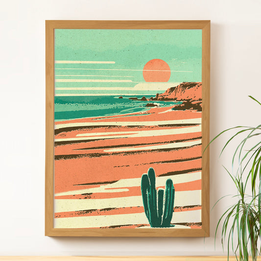 Baja Desert Beach Art Print